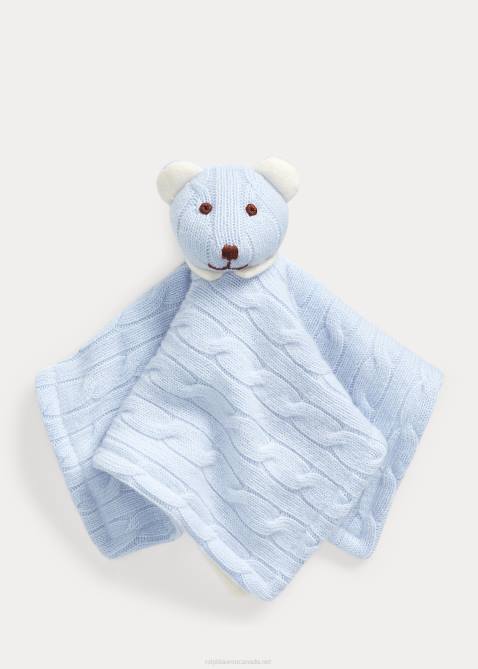 Baby Ralph Lauren Cashmere Bear Lovey Blanket 4DJ28094 Pearl Blue