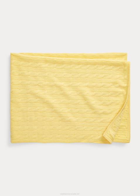 Baby Ralph Lauren Cashmere Blanket 4DJ28077 Beekman Yellow