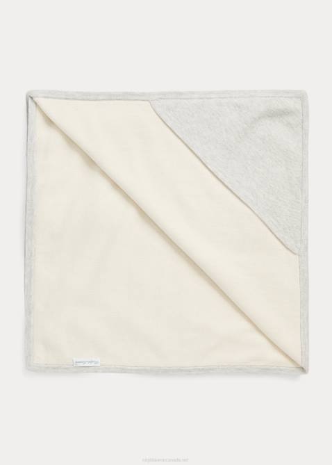 Baby Ralph Lauren Organic Cotton Blanket 4DJ28090 Quartz Heather Multi