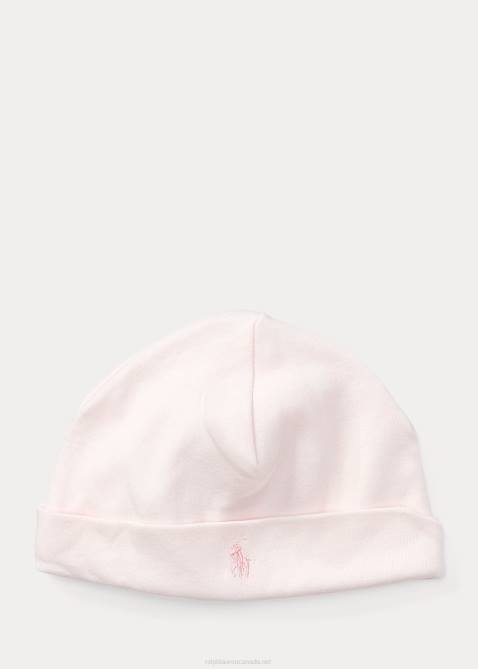 Baby Ralph Lauren Cotton Hat 4DJ28022 Delicate Pink