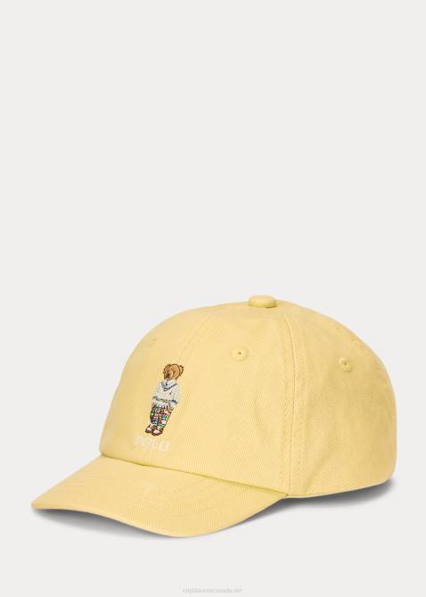 Baby Ralph Lauren Polo Bear Chino Ball Cap 4DJ28336 Corn Yellow