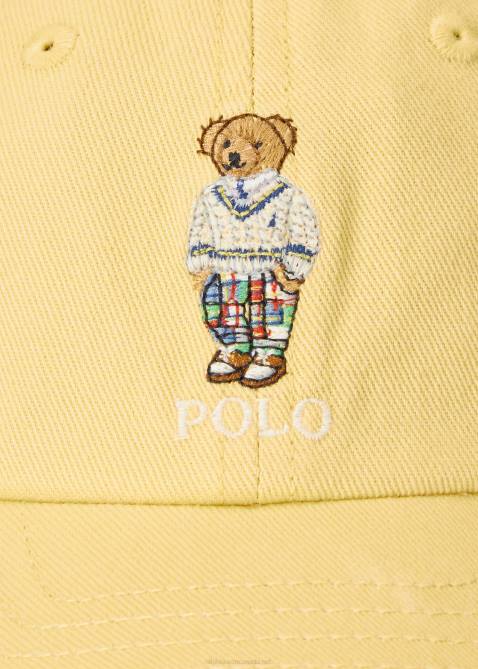 Baby Ralph Lauren Polo Bear Chino Ball Cap 4DJ28336 Corn Yellow