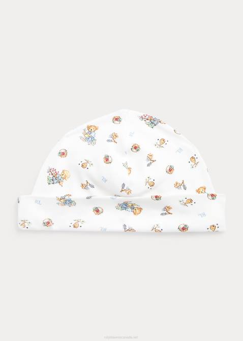 Baby Ralph Lauren Polo Bear Cotton Interlock Beanie 4DJ28028 Boy Garden Bear