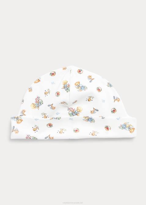 Baby Ralph Lauren Polo Bear Cotton Interlock Beanie 4DJ28028 Boy Garden Bear