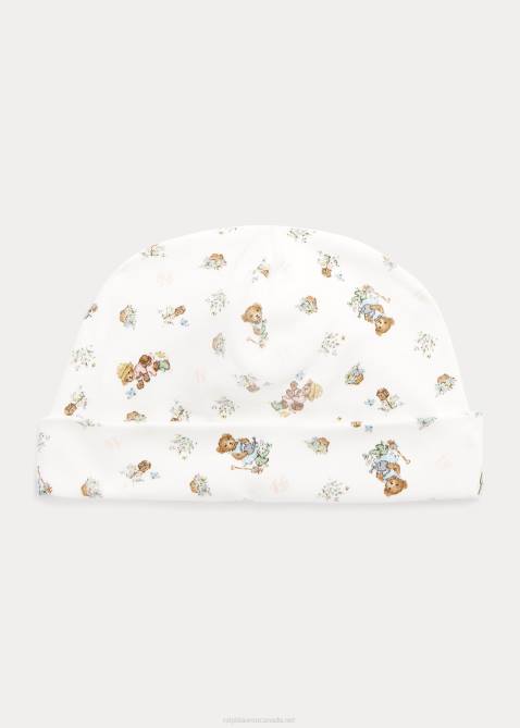 Baby Ralph Lauren Polo Bear Cotton Interlock Beanie 4DJ28033 Girl Garden Bear
