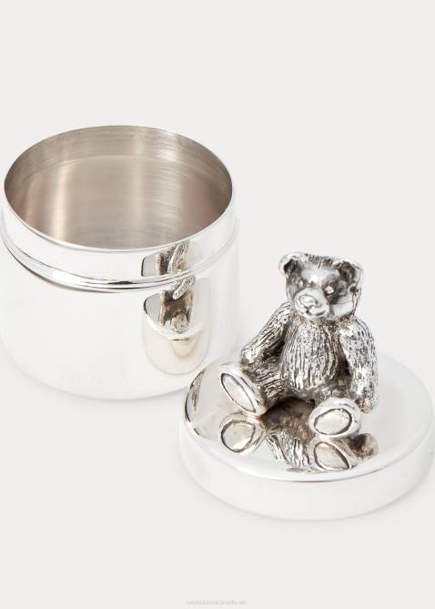 Baby Ralph Lauren Bear Sterling Silver Tooth Box 4DJ28116 Silver
