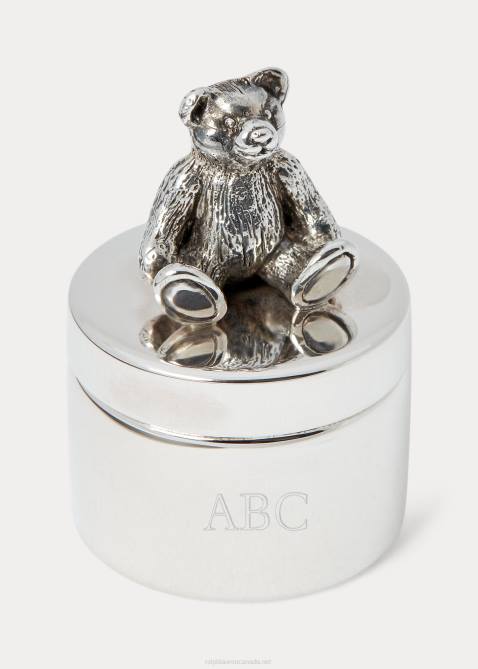 Baby Ralph Lauren Bear Sterling Silver Tooth Box 4DJ28116 Silver