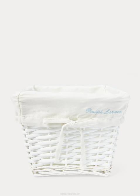 Baby Ralph Lauren Small Wicker Basket 4DJ28100 White