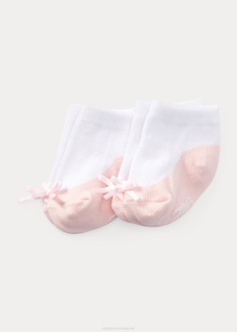 Baby Ralph Lauren Cotton-Blend Sock 2-Pack 4DJ28055 White/Pink