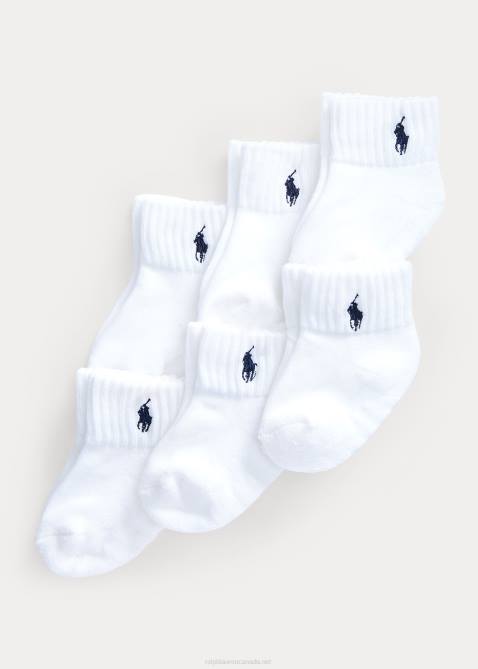 Baby Ralph Lauren Gripper Quarter Sock 6-Pack 4DJ28046