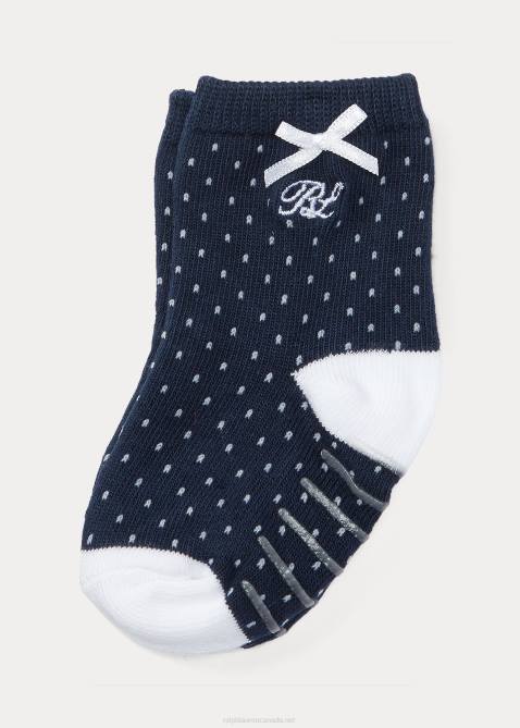 Baby Ralph Lauren Pin-Dot Crew Sock 4DJ210038 Navy