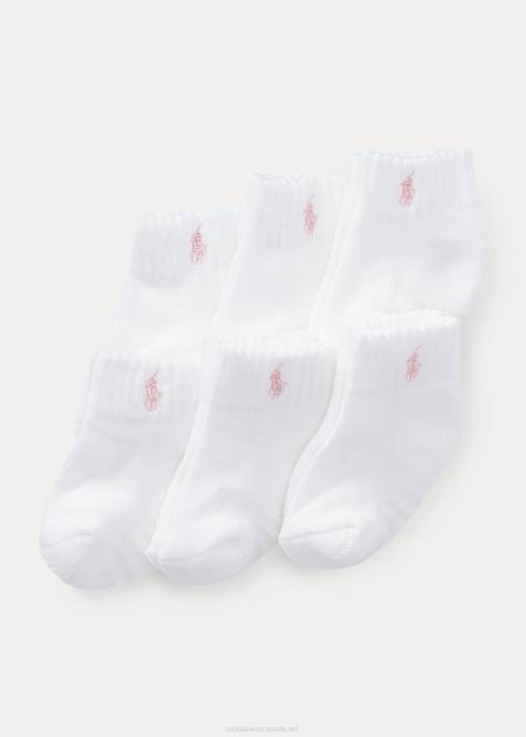 Baby Ralph Lauren Quarter Sock 6-Pack 4DJ28051 White