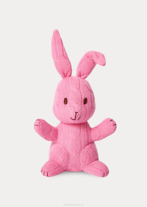Baby Ralph Lauren Cable-Knit Cashmere Bunny 4DJ28343 Hammond Pink