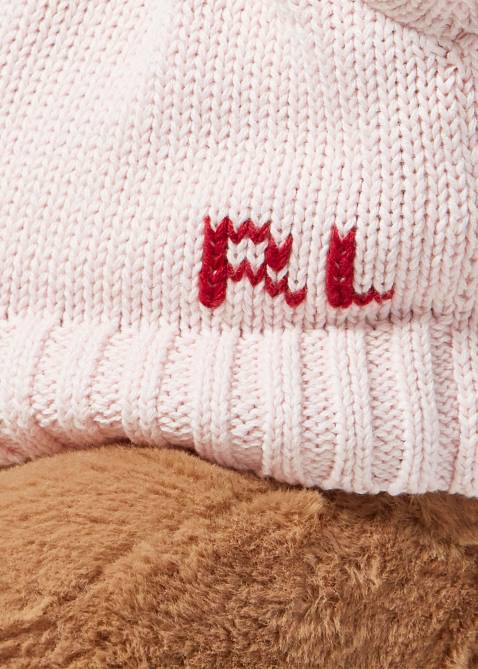 Baby Ralph Lauren Large Flag-Sweater Polo Bear 4DJ28103 Acacia Pink