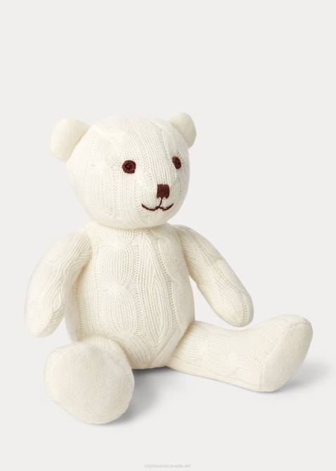 Baby Ralph Lauren Small Cable Cashmere Bear 4DJ28108 Warm White