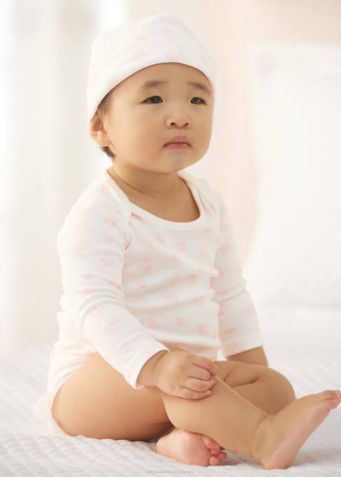 Baby Ralph Lauren Bear-Print Organic Cotton Bodysuit 4DJ28166 Pink Multi