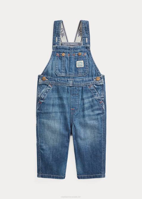 Baby Ralph Lauren Cotton Denim Overall 4DJ27734 Merrill Wash