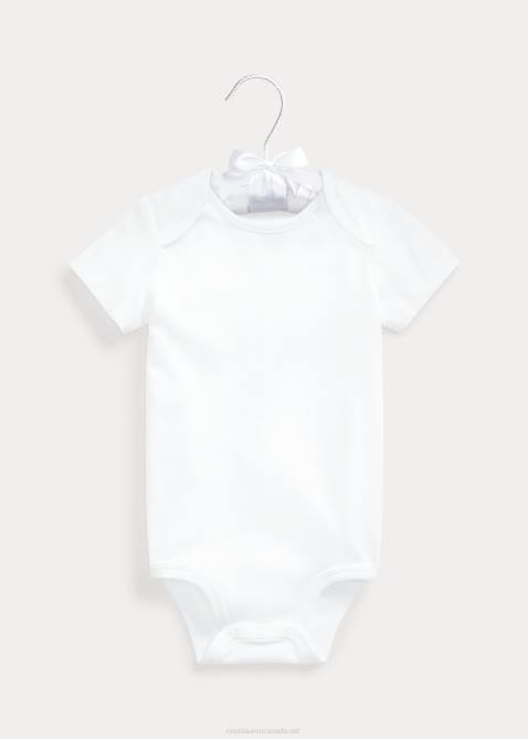 Baby Ralph Lauren Cotton Interlock Bodysuit 4DJ210012 White