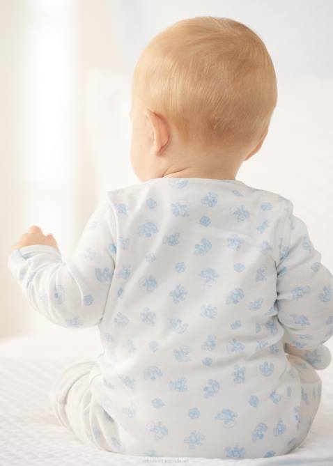 Baby Ralph Lauren Cotton Convertible Gown Coverall 4DJ28179 Blue Multi