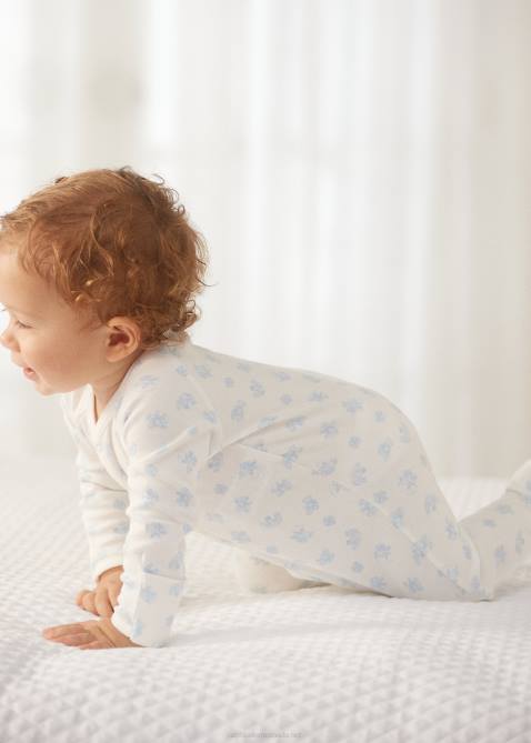 Baby Ralph Lauren Cotton Interlock Footed Coverall 4DJ27722 Blue Multi