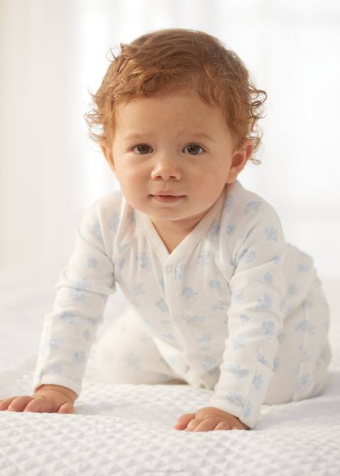 Baby Ralph Lauren Cotton Interlock Footed Coverall 4DJ27722 Blue Multi