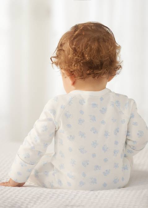 Baby Ralph Lauren Cotton Interlock Footed Coverall 4DJ27722 Blue Multi