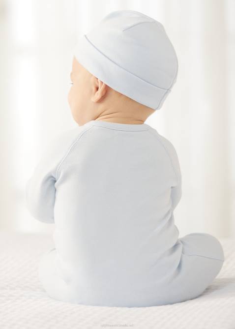 Baby Ralph Lauren Cotton Interlock Footed Coverall 4DJ27726 Beryl Blue