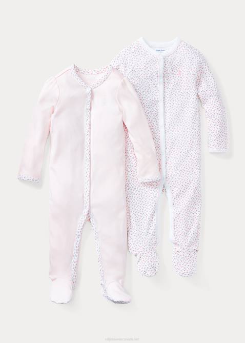 Baby Ralph Lauren Floral Cotton Footed Coverall 4DJ27721 White Multi