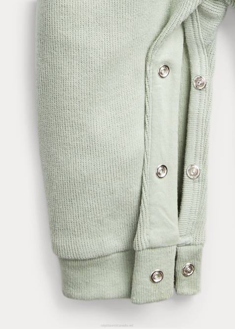 Baby Ralph Lauren French-Rib Cotton Coverall 4DJ210044 Light Green