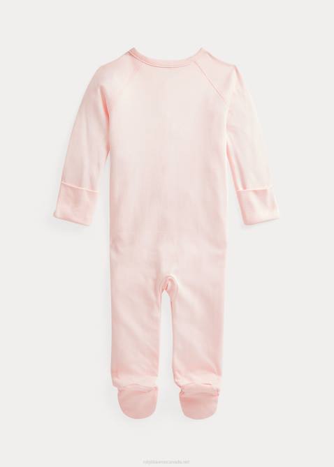 Baby Ralph Lauren Organic Cotton Footed Coverall 4DJ27717 Delicate Pink