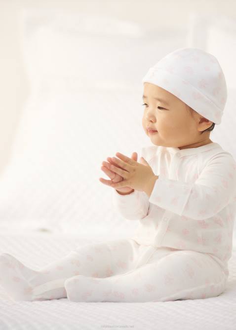 Baby Ralph Lauren Organic Cotton Footed Coverall 4DJ27729 Pink Multi