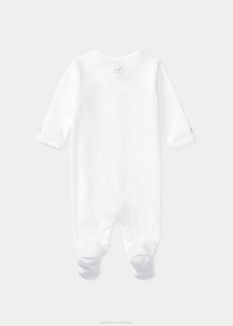 Baby Ralph Lauren Rocking Horse Cotton Footed Coverall 4DJ28174