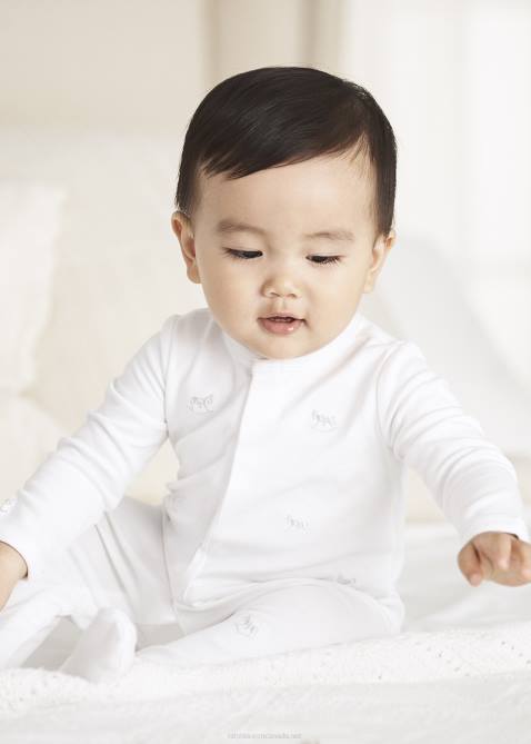 Baby Ralph Lauren Rocking Horse Cotton Footed Coverall 4DJ28174