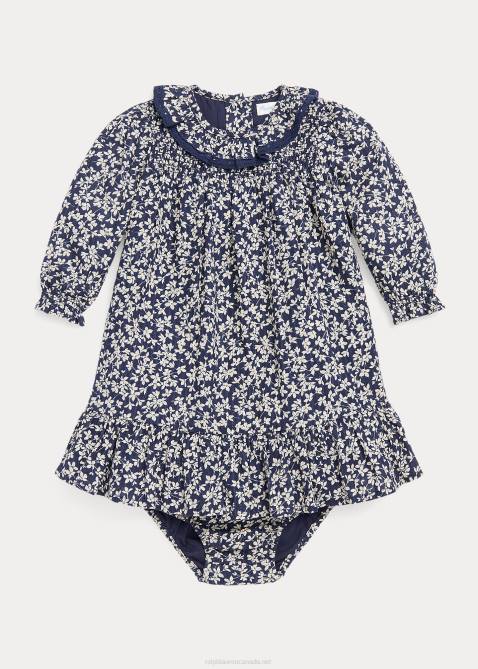 Baby Ralph Lauren Floral Cotton Dobby Dress & Bloomer 4DJ28230 Gabrielle Floral