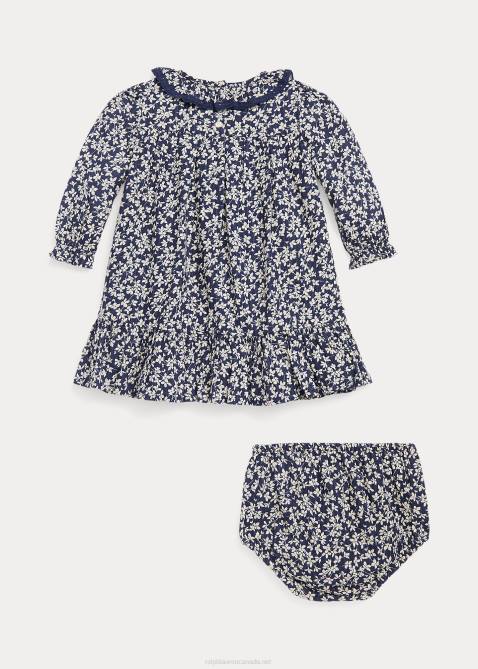 Baby Ralph Lauren Floral Cotton Dobby Dress & Bloomer 4DJ28230 Gabrielle Floral