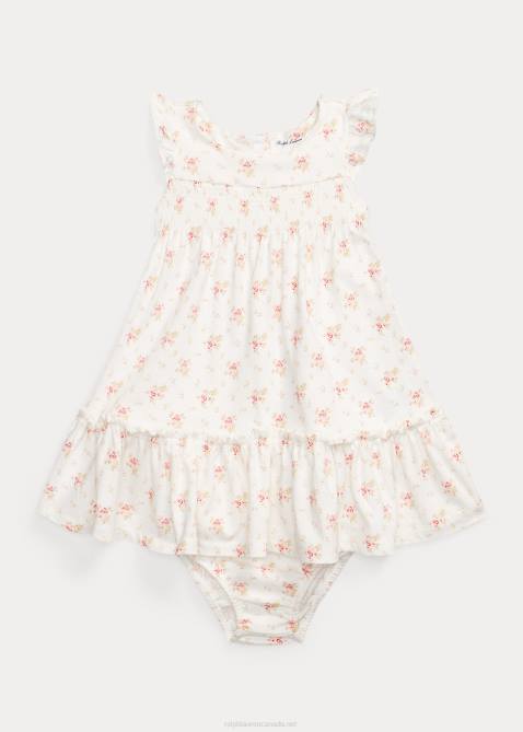 Baby Ralph Lauren Floral Cotton Jersey Dress & Bloomer 4DJ210033 Etta Floral