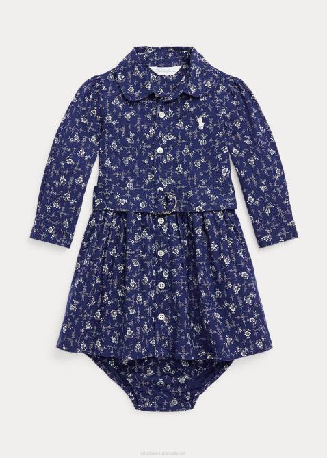 Baby Ralph Lauren Floral Cotton Shirtdress & Bloomer 4DJ28228 Madelyn Floral
