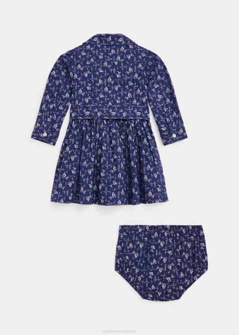 Baby Ralph Lauren Floral Cotton Shirtdress & Bloomer 4DJ28228 Madelyn Floral