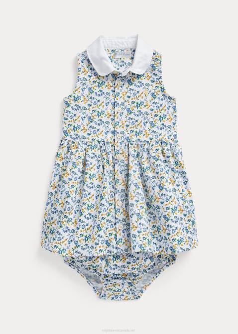 Baby Ralph Lauren Floral Cotton Shirtdress & Bloomer 4DJ28232 Harper Ditsy