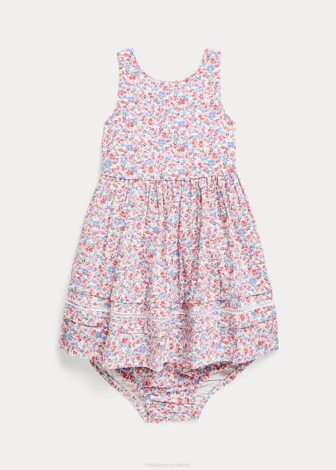 Baby Ralph Lauren Floral Seersucker Dress & Bloomer 4DJ28246 Tyler Floral