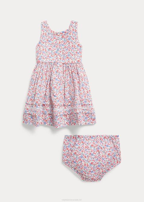 Baby Ralph Lauren Floral Seersucker Dress & Bloomer 4DJ28246 Tyler Floral