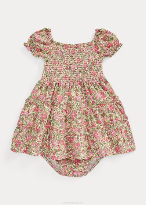 Baby Ralph Lauren Floral Smocked Jersey Dress & Bloomer 4DJ27861 Esme Floral
