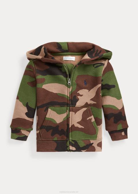 Baby Ralph Lauren Full-Zip Fleece Hoodie 4DJ27980 Surplus Camo