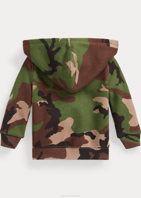 Baby Ralph Lauren Full-Zip Fleece Hoodie 4DJ27980 Surplus Camo