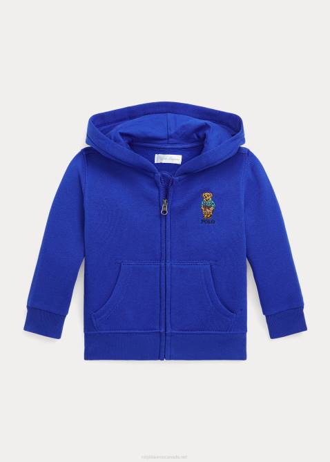 Baby Ralph Lauren Polo Bear Fleece Full-Zip Hoodie 4DJ28307 Sapphire Star
