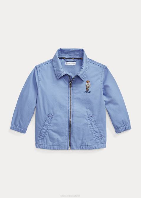 Baby Ralph Lauren Bayport Polo Bear Cotton Jacket 4DJ28012 Harbor Island Blue