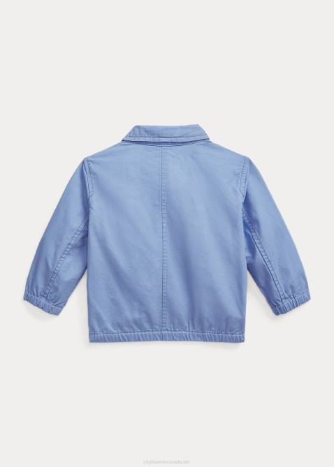 Baby Ralph Lauren Bayport Polo Bear Cotton Jacket 4DJ28012 Harbor Island Blue