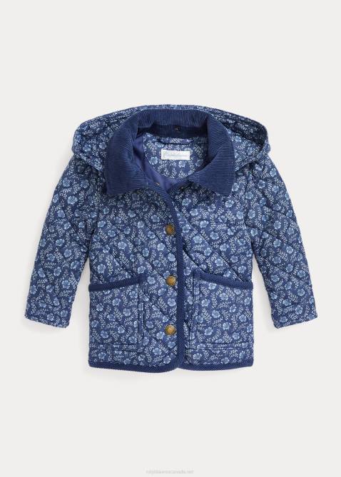 Baby Ralph Lauren Quilted Water-Resistant Barn Jacket 4DJ28329 Delphine Floral