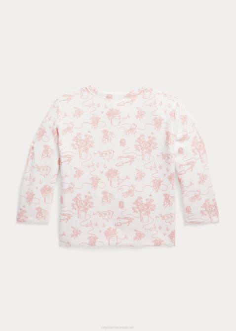 Baby Ralph Lauren Reversible Cotton Interlock Jacket 4DJ28014 Pink Gingham/Garden Toile