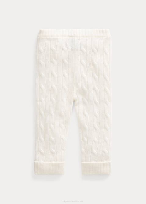 Baby Ralph Lauren Cable-Knit Cashmere Pant 4DJ28296 Warm White